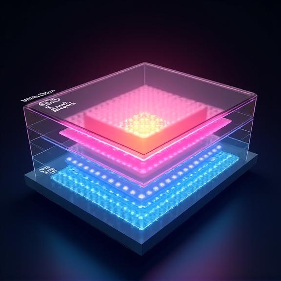 次世代OLEDディスプレイの構造を説明する図解風の画像